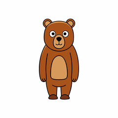 brown bear isolated on white