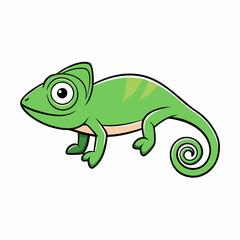 chameleon cartoon vector
