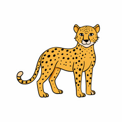 cheetah cartoon vector