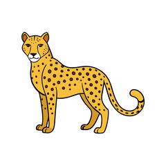 cheetah cartoon vector