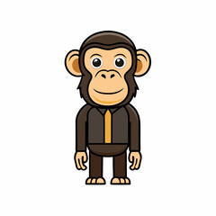 chimpanzee cartoon vector