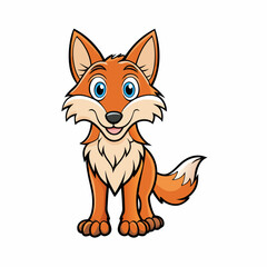 coyote cartoon isolated on white