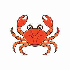 vector illustration of a crab