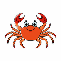 vector illustration of a crab