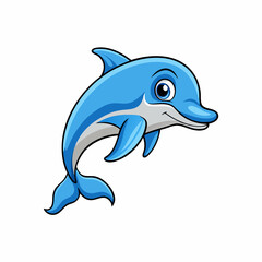 dolphin isolated on white