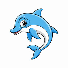 Fototapeta premium dolphin isolated on white