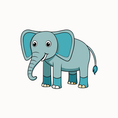 elephant cartoon isolated on white
