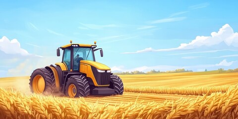 Obraz premium Harvesting banner