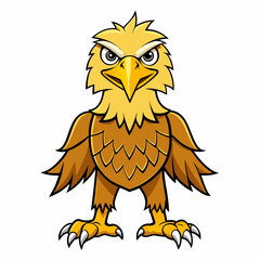 golden eagle cartoon vector illustration