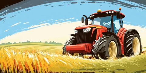 Obraz premium Harvesting banner