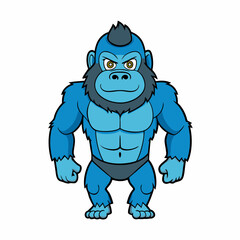cartoon illustration of a gorilla