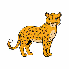 jaguar cartoon vector © misroprosad