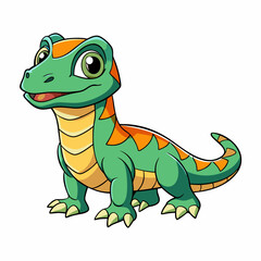 vector illustration of a komodo dragon