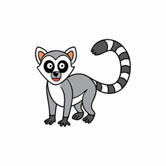 lemur isolated on white