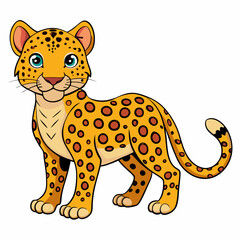 leopard cartoon vector