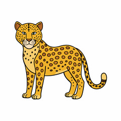leopard cartoon vector