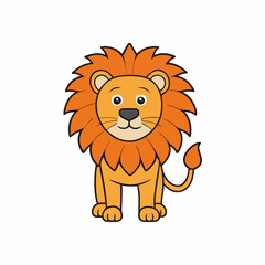 lion cartoon isolated on white