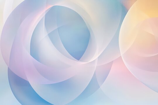 A sleek and elegant vector background composed of interwoven circles, blending with soft colors for a calming effect.