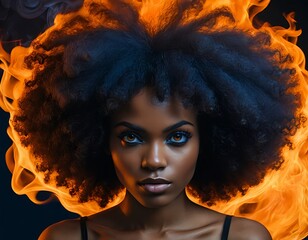 Fototapeta premium Fiery Afro