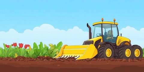 Obraz premium Harvesting banner