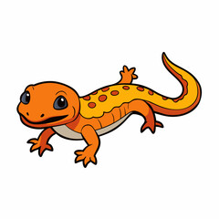 newt on a white background