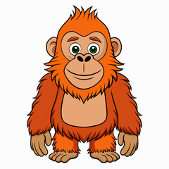 orangutan cartoon vector