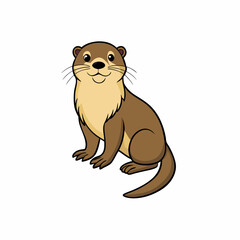 otter cartoon vector