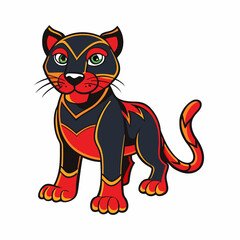 panther isolated on white