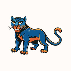 panther isolated on white