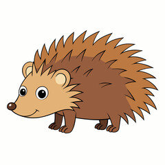 porcupine cartoon vector