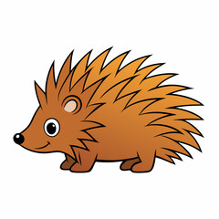 porcupine cartoon vector