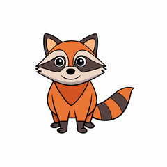 raccoon isolated on white