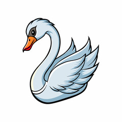 white swan vector
