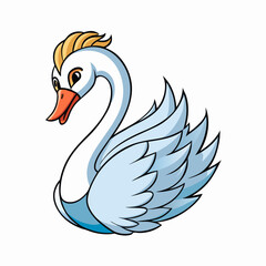 white swan vector