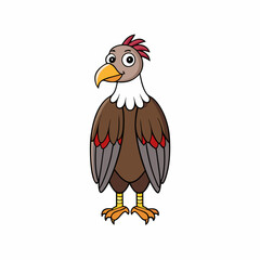 vulture cartoon vector illustration