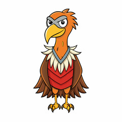 vulture cartoon vector illustration