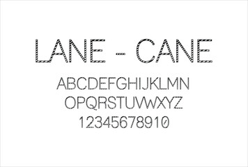 Lane - Cane font for logo and headline. Isolated vector typeset