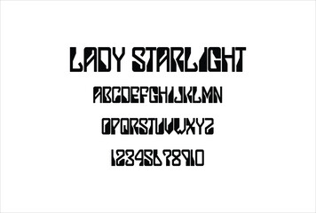 Obraz premium Lady Starlight font for logo and headline. Isolated vector typeset
