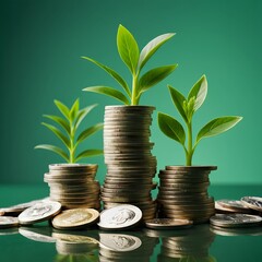 Growing Money Financial Growth and Investment Concept
