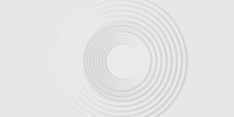 Obraz premium Abstract white glowing geometric lines on gray background. Modern shiny blue circle lines pattern. Futuristic technology concept. Suit for cover, poster,
