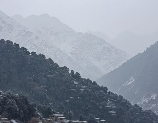 Snowfall in the Mountains