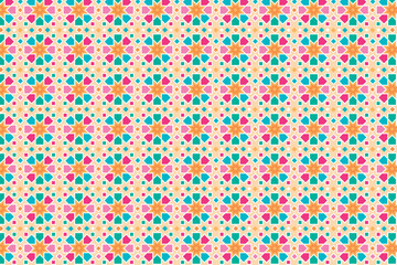 Colorful Arabesque Seamless Pattern Design