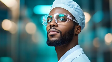 Close-up of chef in stylish attire bright portrait in modern kitchen culinary art