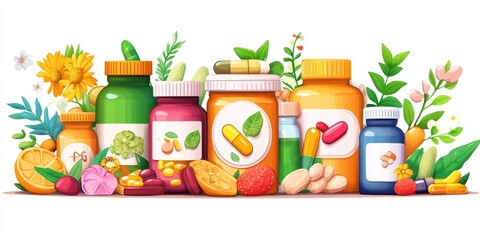 Naklejka premium Medicaments Banner