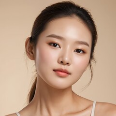Fototapeta premium Beautiful Young Asian Woman Portrait