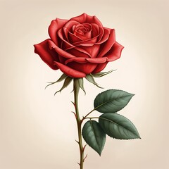 Single Red Rose