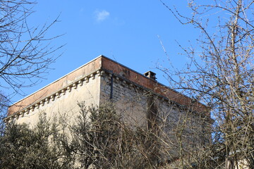 Ancien ch&acirc;teau m&eacute;di&eacute;val, vue de l'ext&eacute;rieur, village de Chemilly, d&eacute;partement de la Haute-Sa&ocirc;ne, France