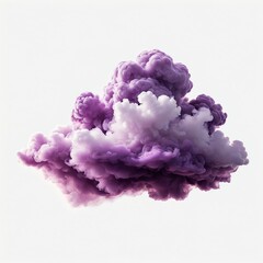 Fototapeta premium Abstract Purple and White Ink Cloud