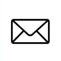 Envelope icon in simple line art, minimalistic black on white.