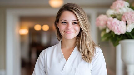 Personal photography of healthcare professionals warm smiles in a bright clinic setting